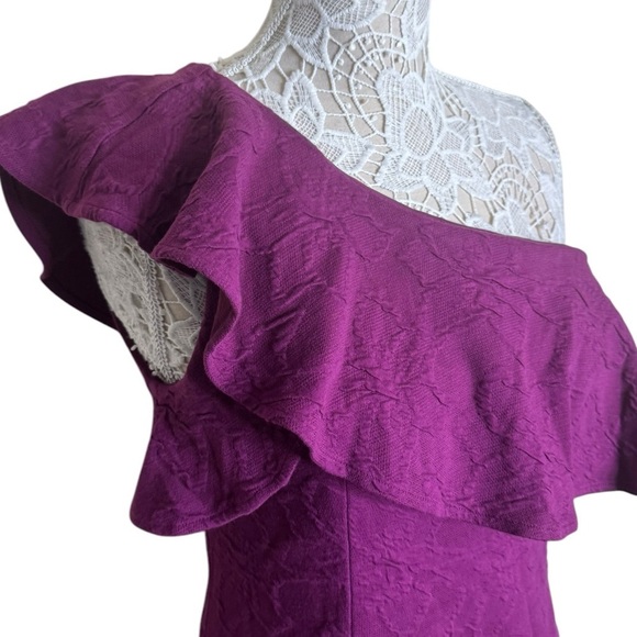 NWT Lilly Pulitzer Bordeaux One-Shoulder Dress in Amarena Cherry size 12 - Picture 4 of 8